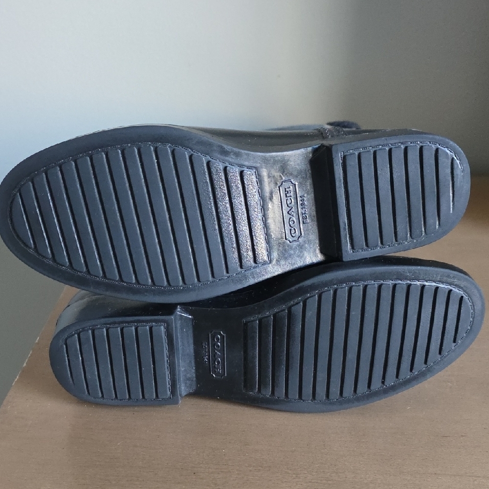 COACH | Tristee Lace-up Women's Black Rain Boots Size 7 - Picture 5 of 7